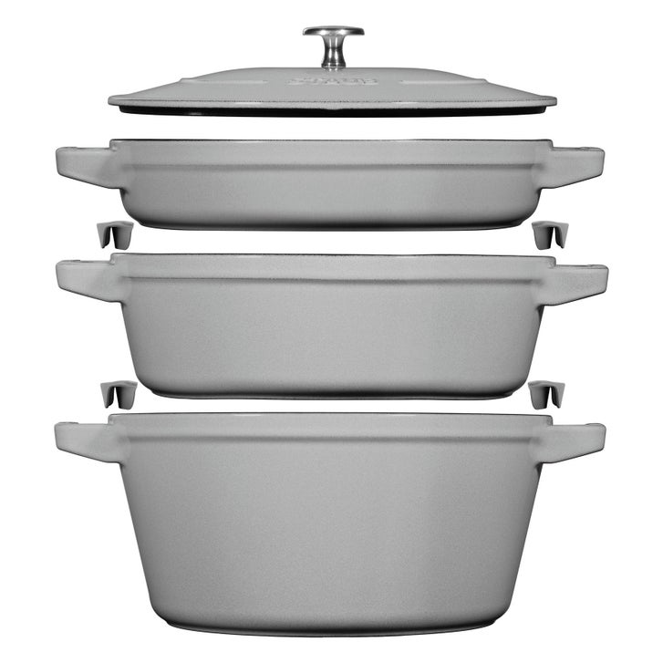 STAUB グレー　コストコ Staub 4-piece Stackable Cast Iron Cookware Set | Costco
