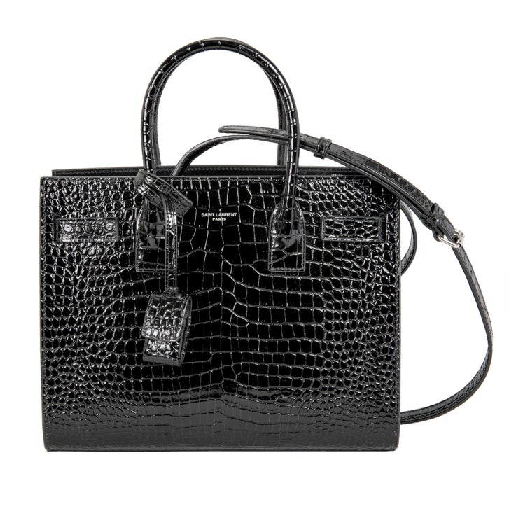 YSL Emb Croc Sac De Jour Baby Matte, Black | Costco