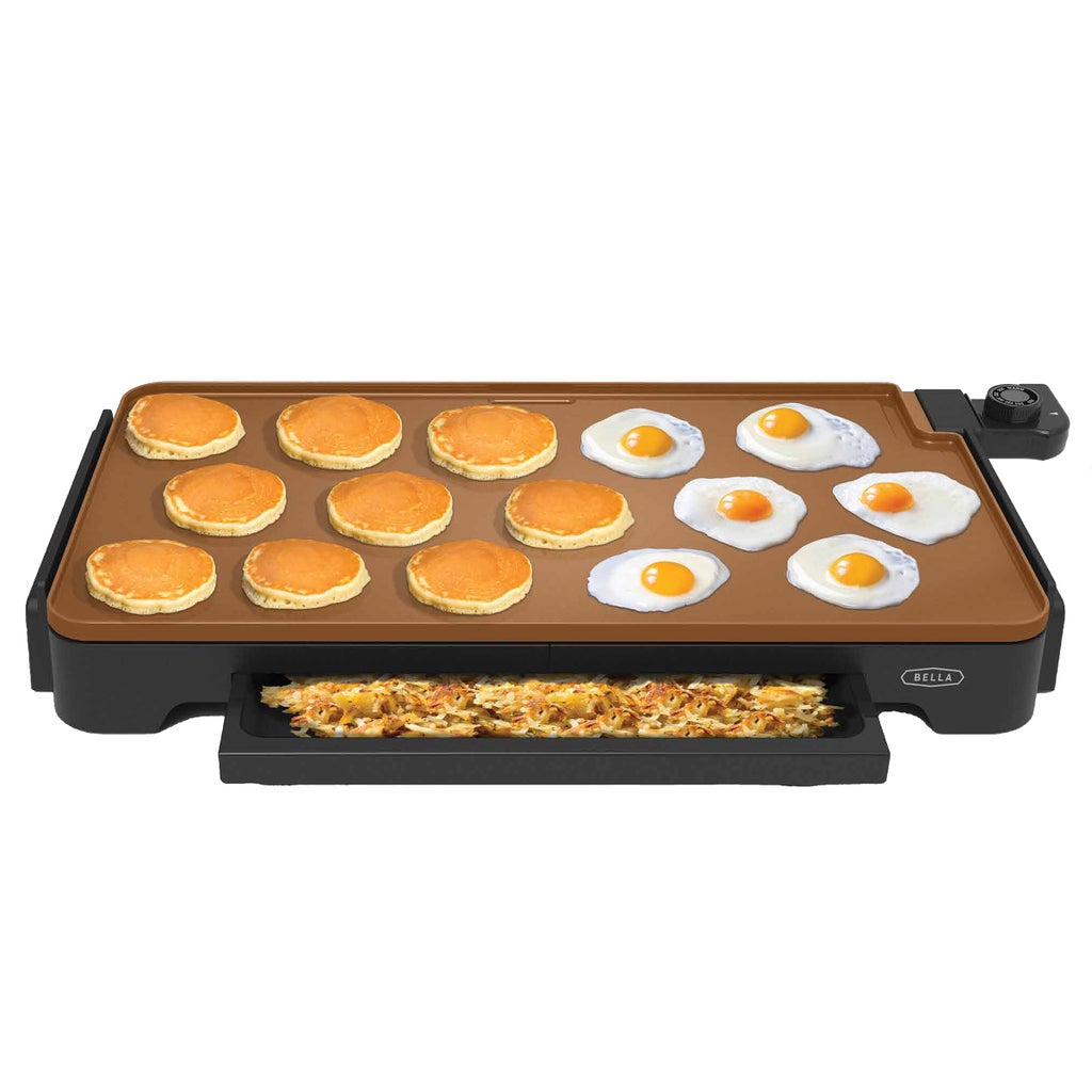 bella XL Ceramic Griddle with Warming Tray | Costco