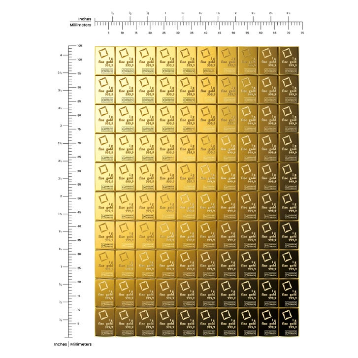 100 gram Gold Valcambi Combibar (New in Assay) | Costco