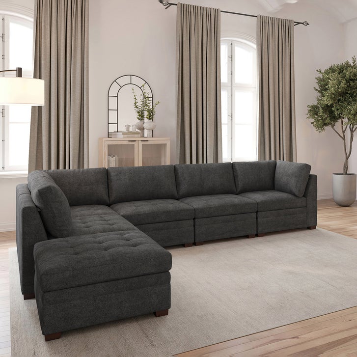 Costco Thomasville Tisdaleモジュラーソファ 6ピース Thomasville Tisdale Modular Sectional 6-piece Dark Gray with