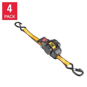 Cat Retractable Tie-Down Straps 2.5 cm x 3 m (1 in. x 10 ft. ), 4-pack