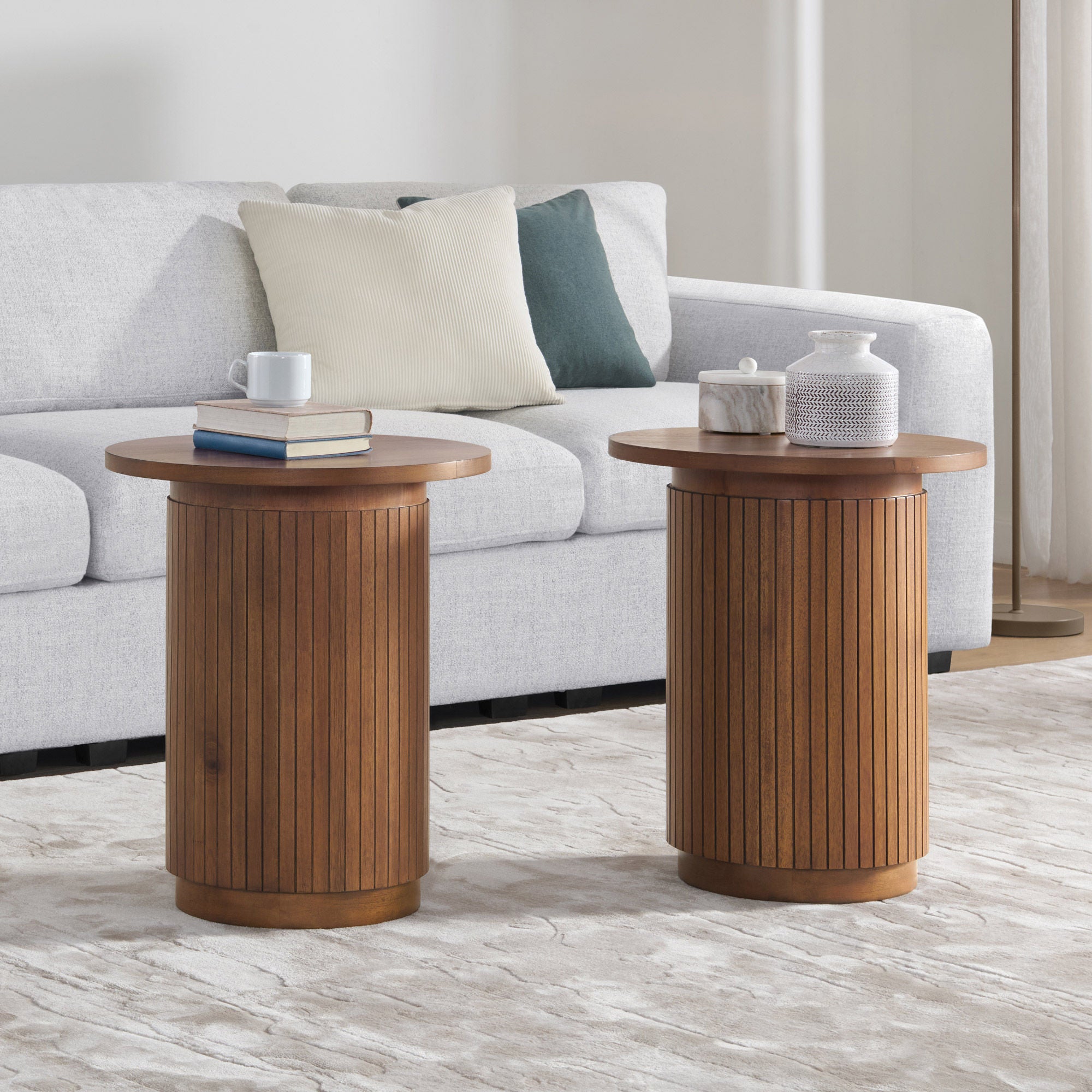Point Cabrillo Round Side Tables, Set of 2 | Costco