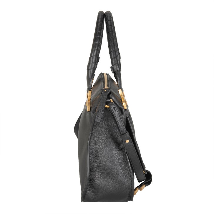 Chloe Marcie Med Double Carry Bag, Black | Costco