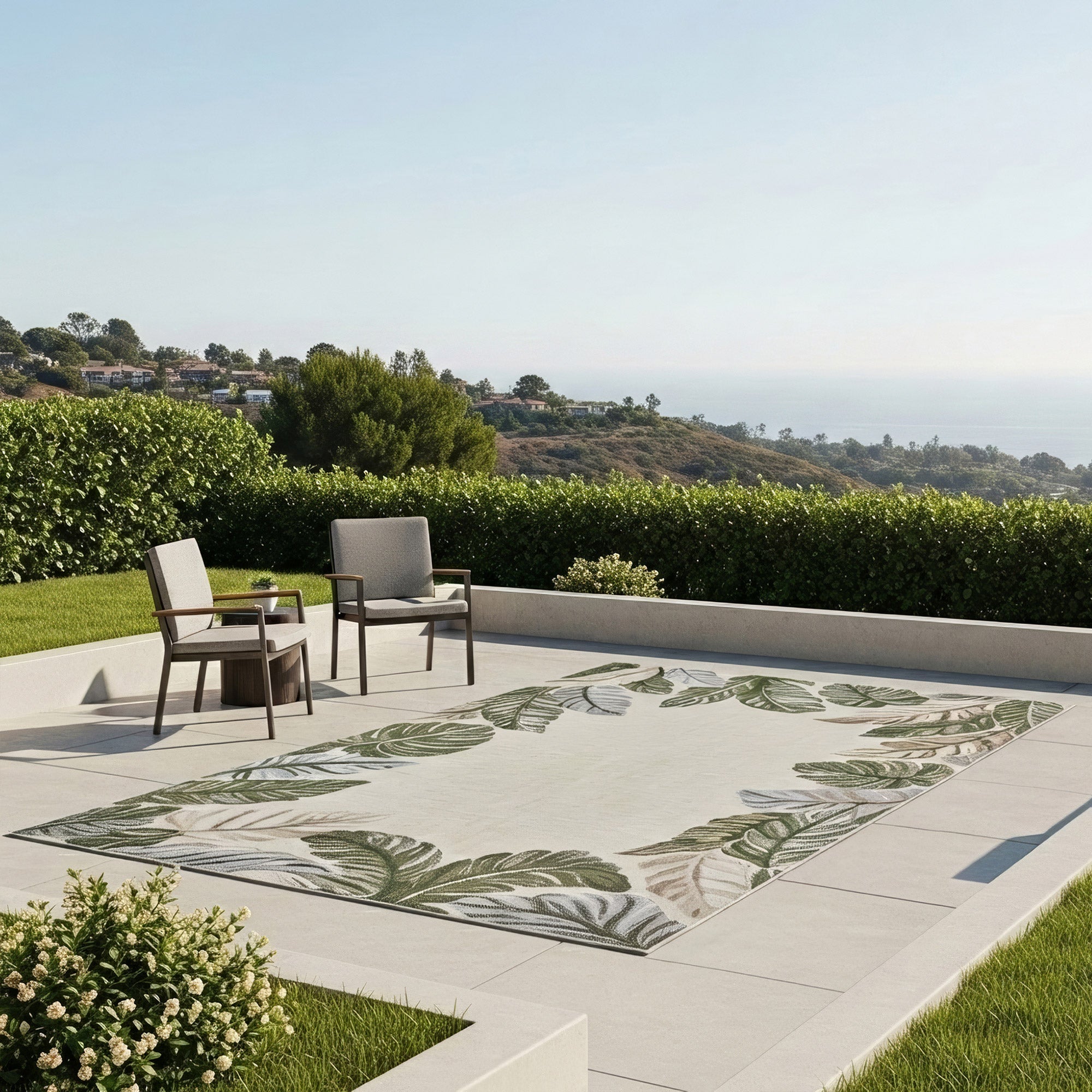 Laguna Indoor/Outdoor Area Rug, Molokai Ivory, 6'6” x 9'6” | Costco