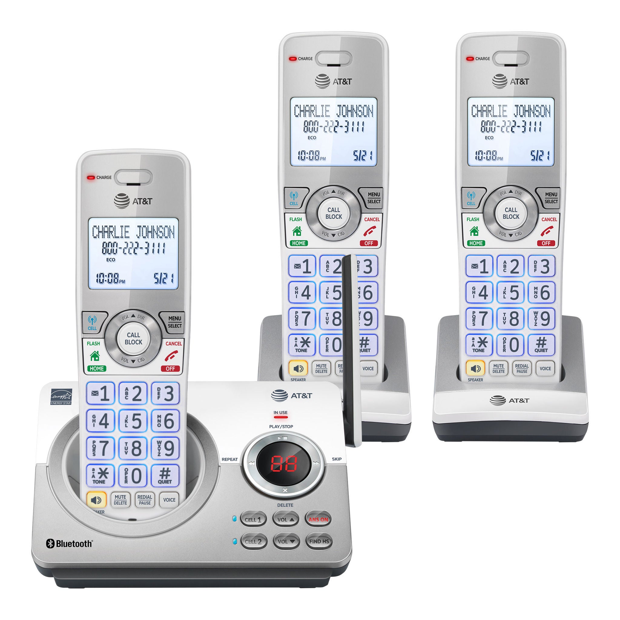 AT&T 3-Handset Cordless Phone with Unsurpassed Range