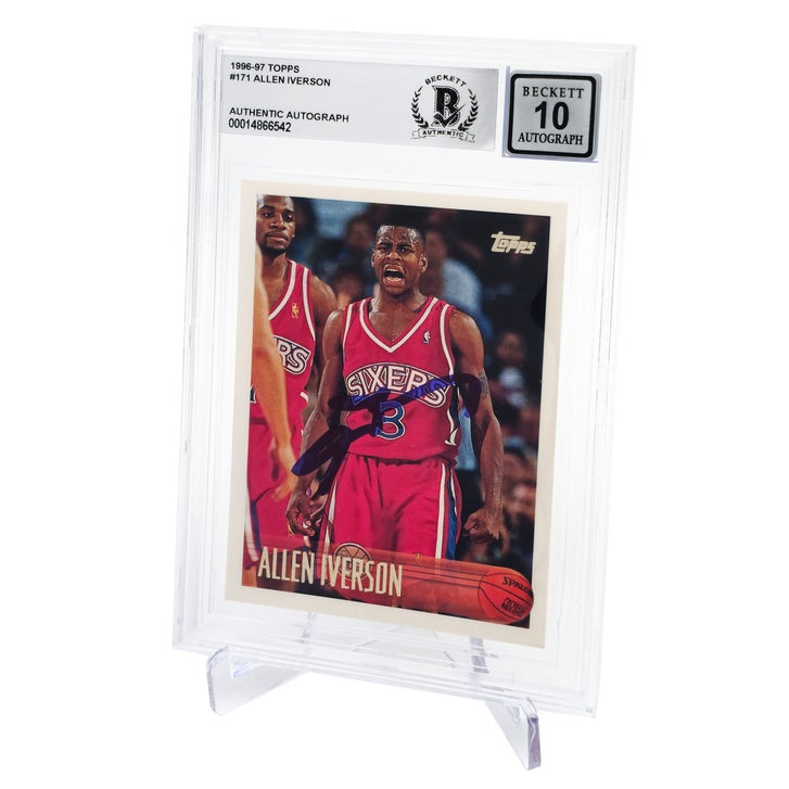 Allen Iverson Autographed 1996-97 Topps Rookie Card #171