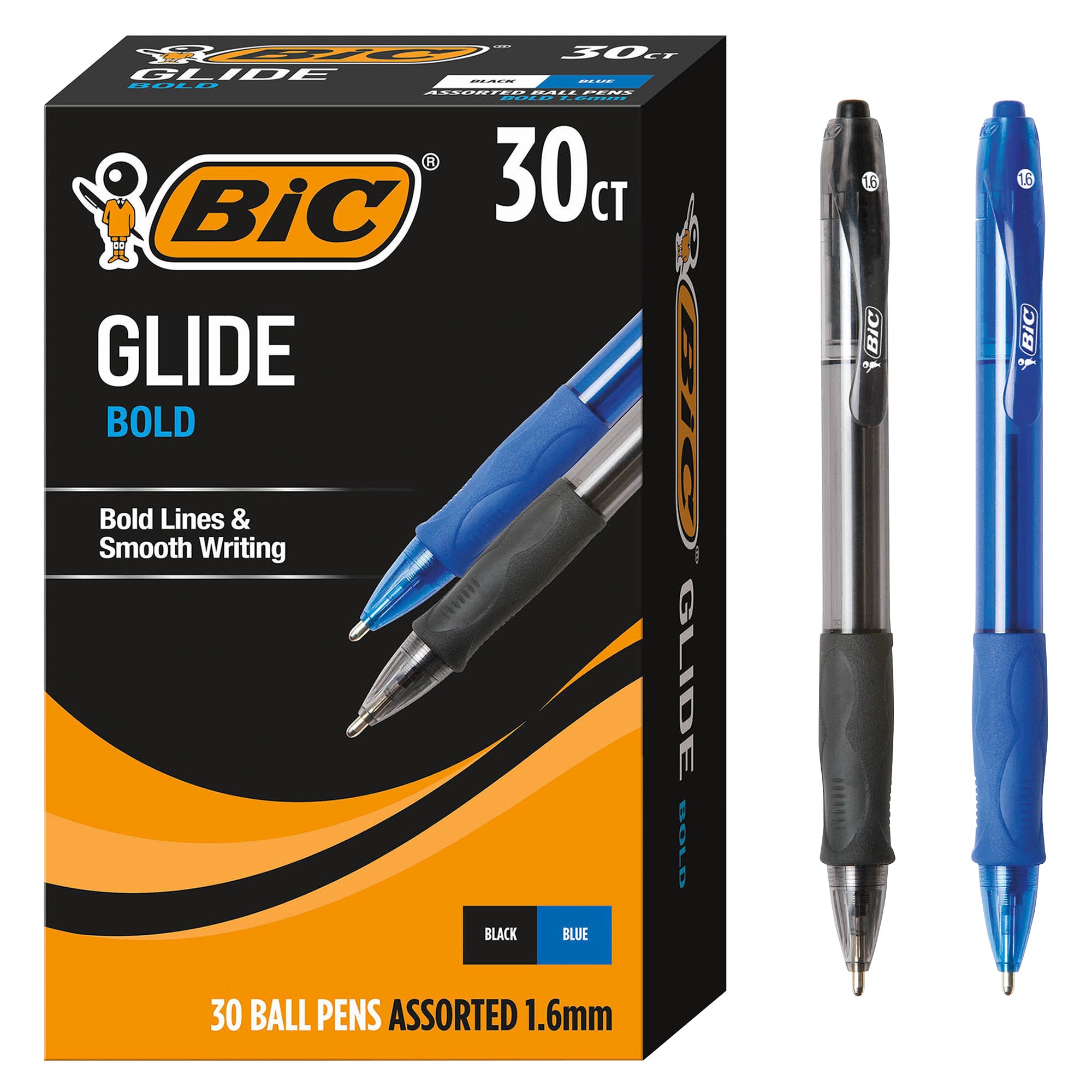 スキー hihihinnnnbusuVector glide BOLD 185cm BIC Glide Bold Retractable Ball Point Pen, Bold Point 1.6mm, Black