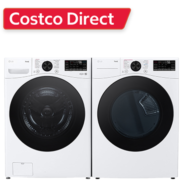 LG 4.5 cu. ft. Front Load Washer with TurboWash 360 and 7.4 cu. ft. Electric Dryer with TurboSteam and Built-In Intelligence
