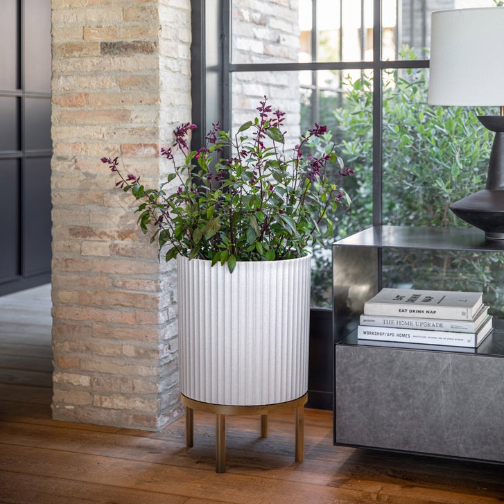 21.5” Capri Planter with Wood Stand by Veradek, 2-pack | Costco