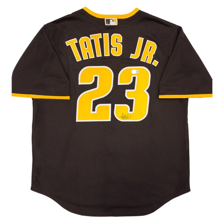 Fernando Tatis Jr. Autographed Framed Brown Nike Jersey San Diego