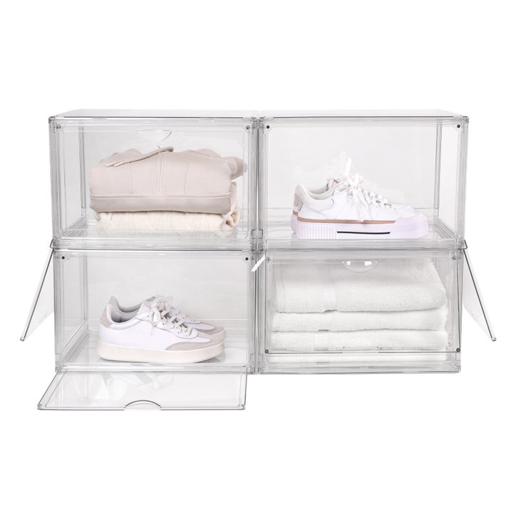 Clear Stackable Shoebox & Organizer, 4-pack | Costco