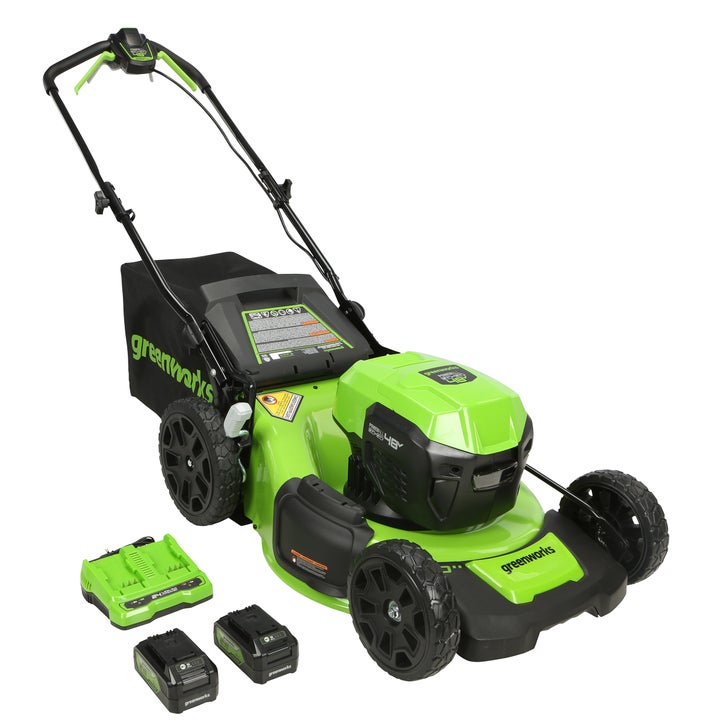 Greenworks 24V Mower, Blower, Trimmer and Hedge Trimmer Combo + (3