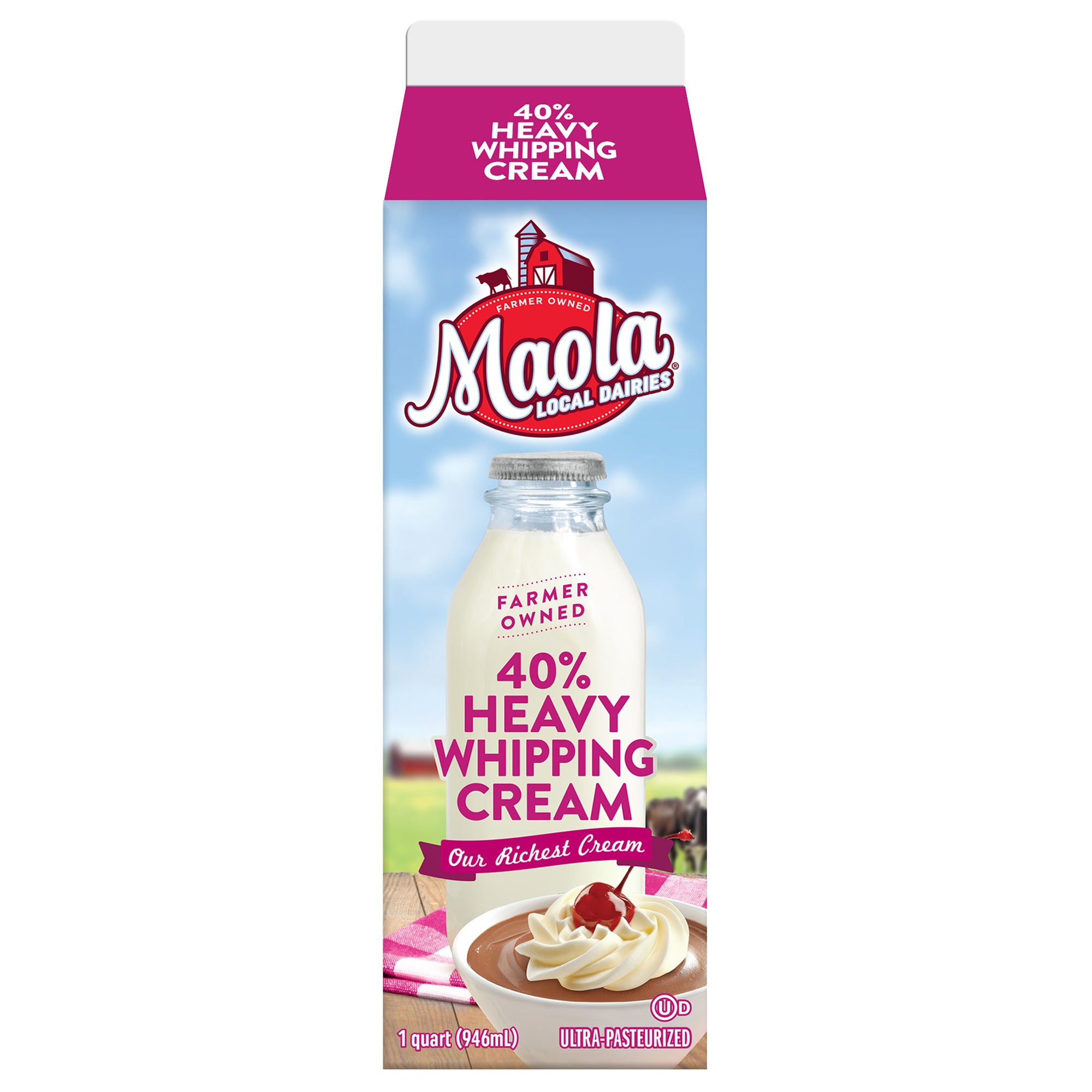 Maola 40% Heavy Whipping Cream, 32 fl oz | Costco