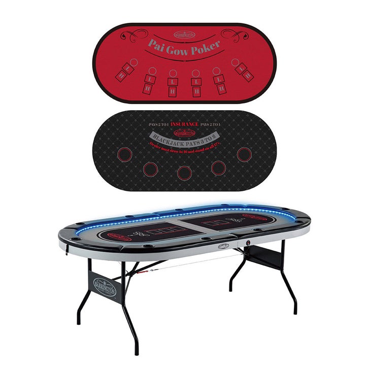 Barrington 10-player Poker Table with LED Lights | Costco Barrington 10-player Poker Table with LED Lights | Costco