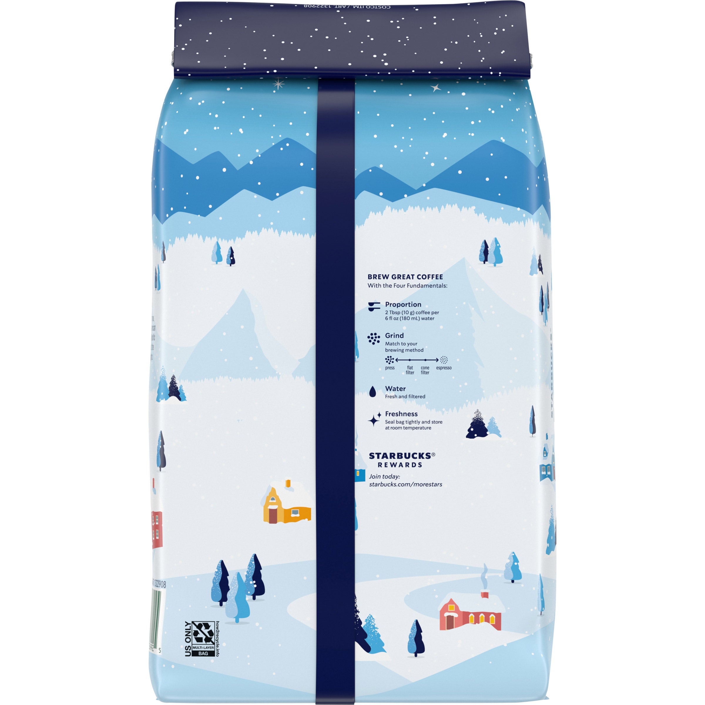 Starbucks Organic Winter Blend Whole Bean Coffee, Medium, 2.5 lbs