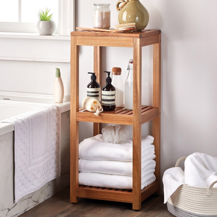 Mesa 3-Tier Acacia Storage Shelf | Costco