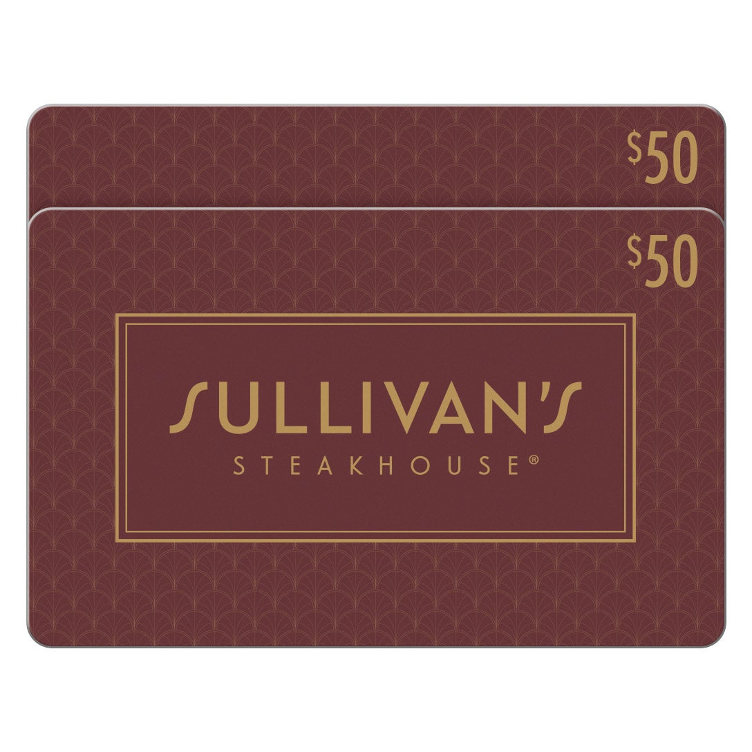 Sullivan's Steakhouse Two Restaurant $50 eGift Cards ($100 Value)