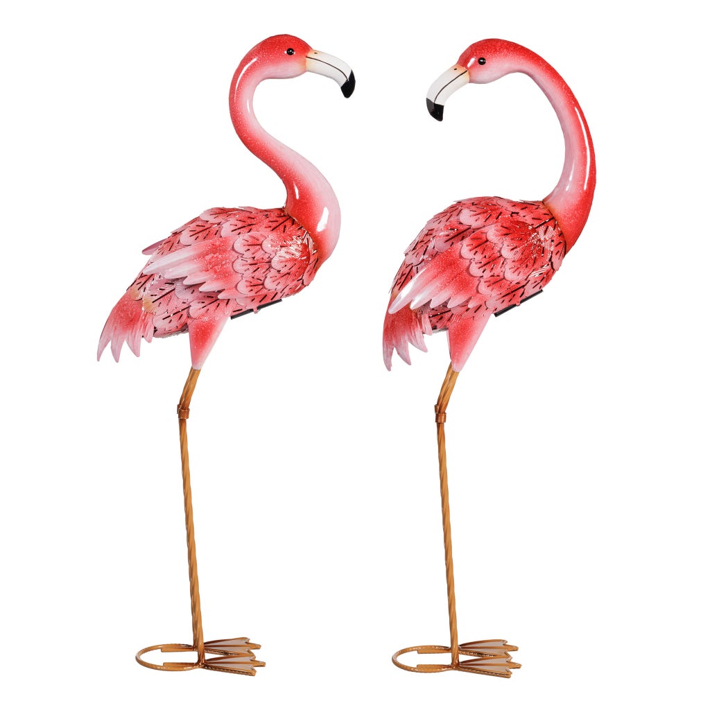 Solar LED Flamingo Pair, Set of 2 | Costco