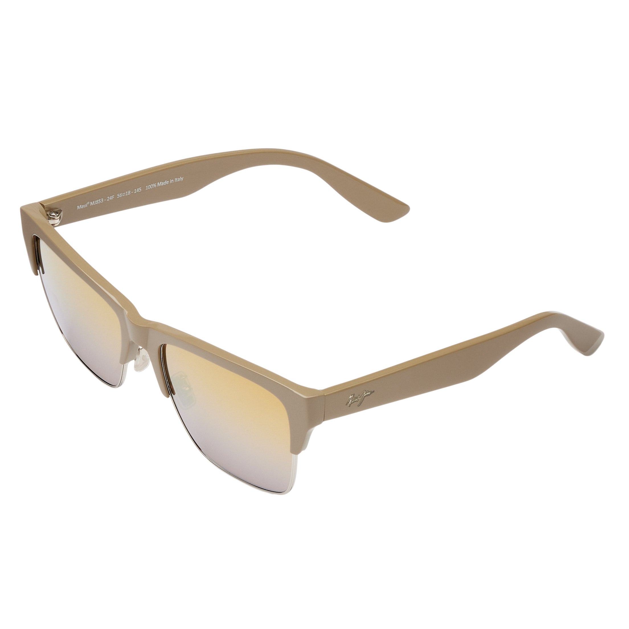 Maui Jim Perico DGS853-24F Silver Mink with Silver Dual Mirror