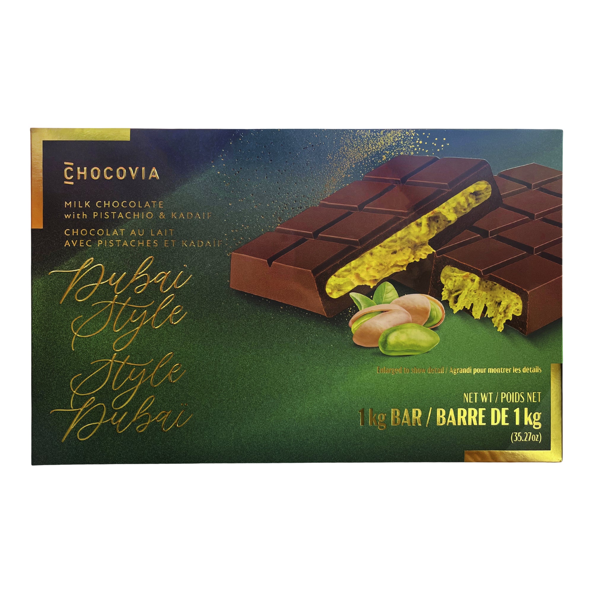 Chocovia Dubai Chocolate Bar, 1 kg | Costco