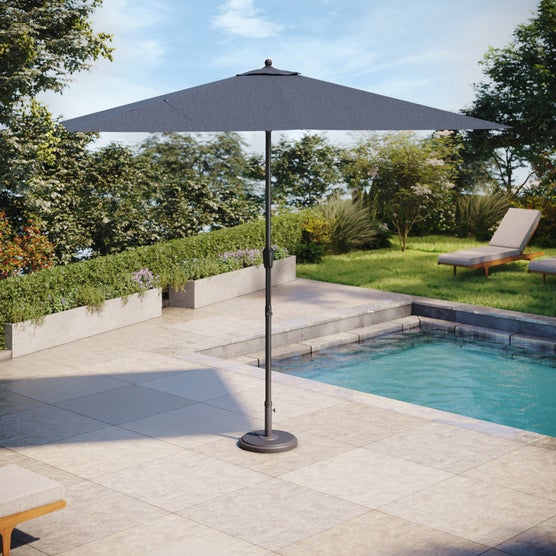 coral coast 8 by 11 patio umbrella Canopy 9ft 8-Rib this stylish offset (cantilever) model features a sleek Explore Coastal Elegance With The