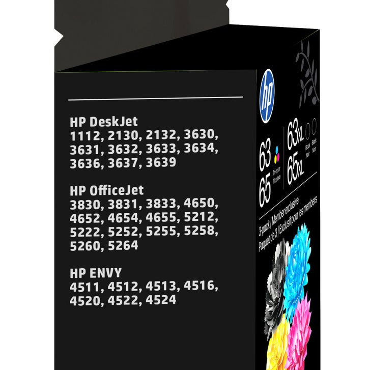 HP 63/65 Color/XL Black Ink Cartridge Club Combo 3 pack – Instant