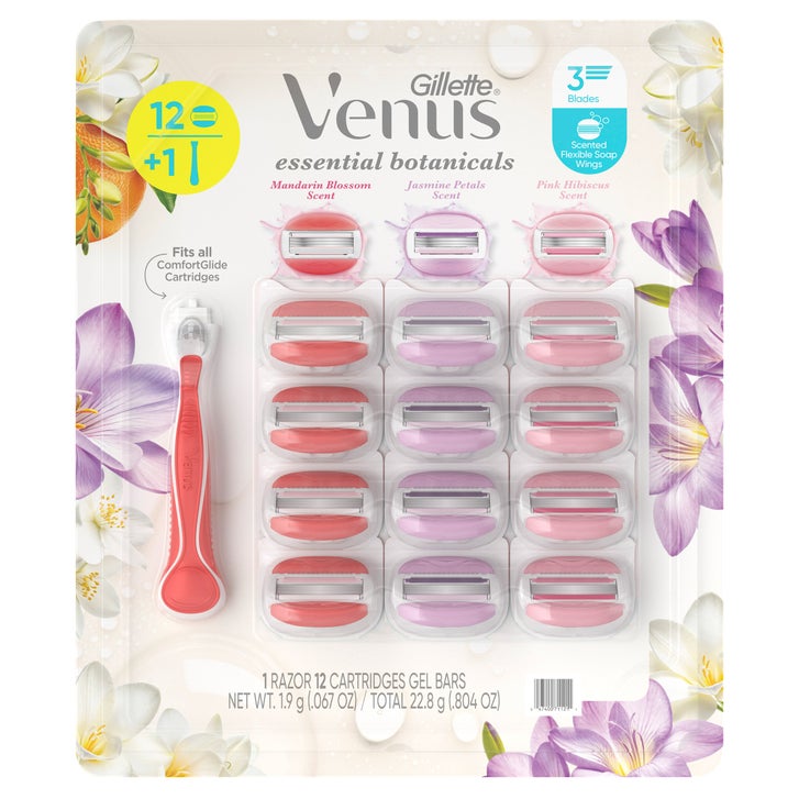  ノーブル ライン Venus&Cupid 1000枚限定品 Gillette Venus ComfortGlide Essential Botanicals, 1 Razor + 12