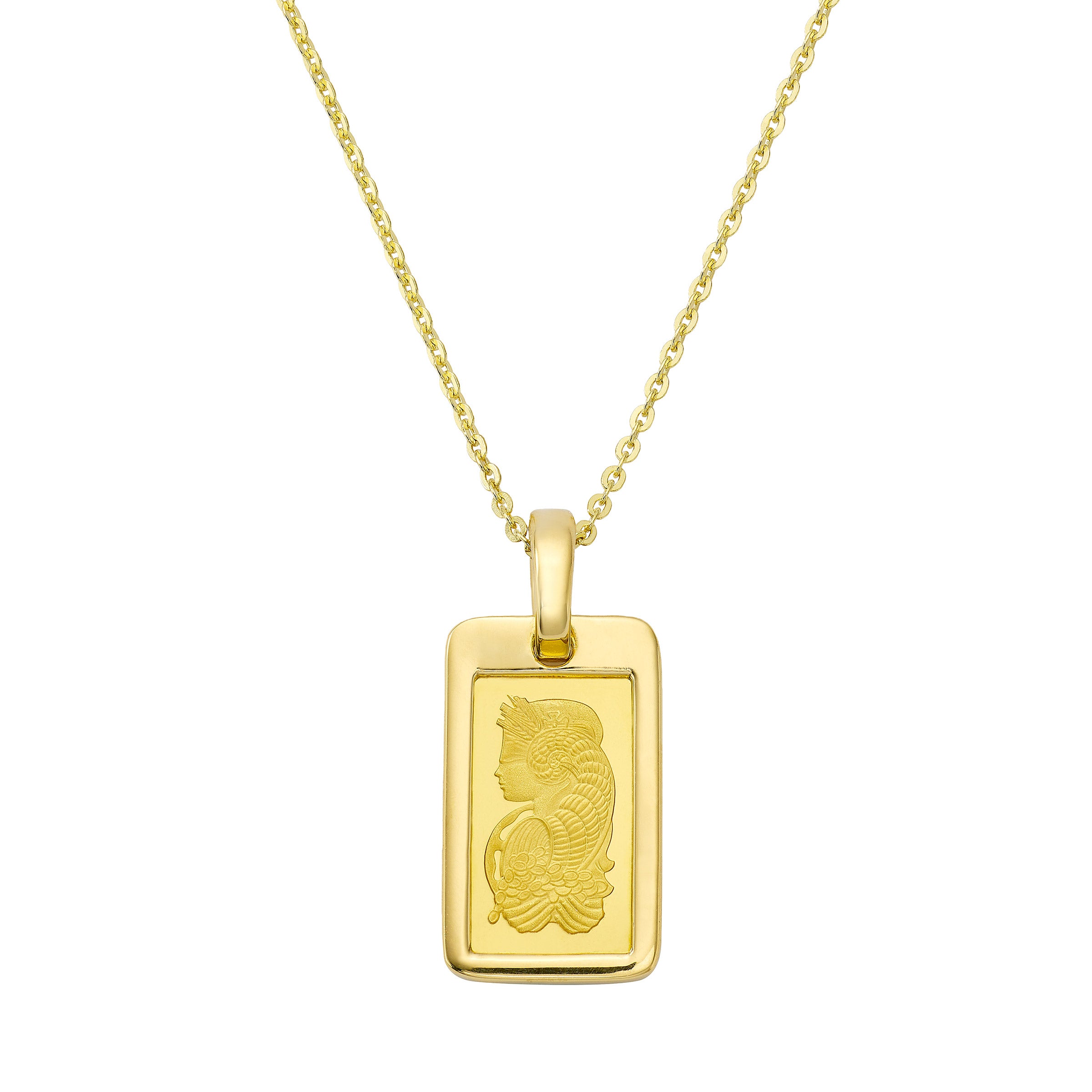 1 Gram Pure Gold Bar PAMP Suisse Lady Fortuna with 18kt Yellow