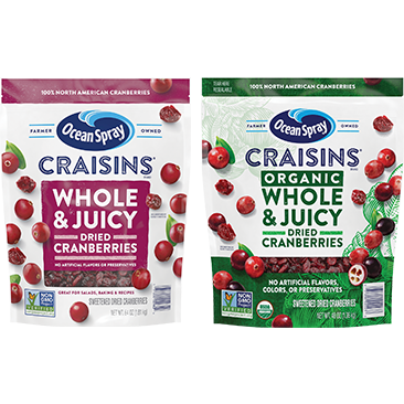 Ocean Spray Craisins Whole & Juicy Dried Cranberries