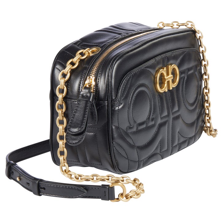 Salvatore Ferragamo Gancini Camera Bag, Black | Costco