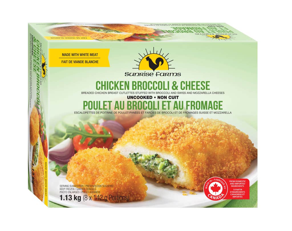 Sunrise Farms broccoli and cheese stuffed chicken breasts