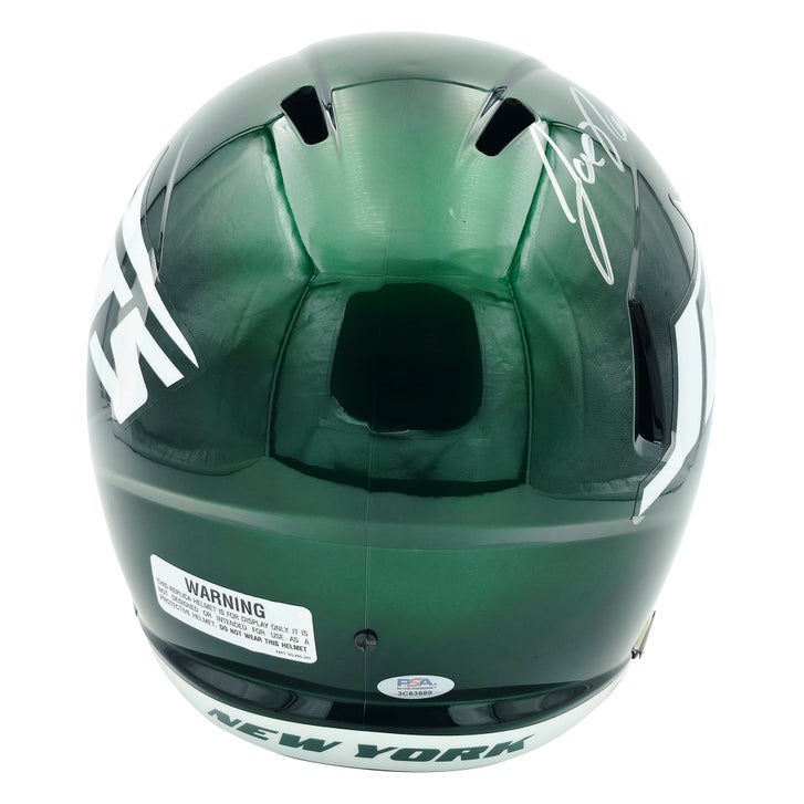 Joe Namath Autographed 2024 New York Jets Green Full Size Speed