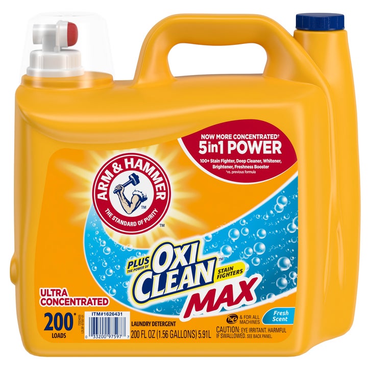 Arm & Hammer Plus OxiClean Max HE Liquid Laundry Detergent, Fresh