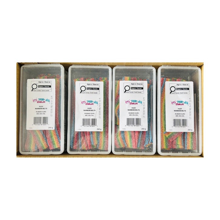 R2-Delix Fizzy Rainbow Belts, 12 x 260 g | Costco