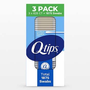 Q-tips Cotton Swabs, 1875-Count