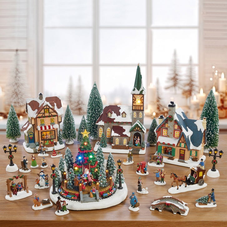 Christmas Village with Lights and Music 30 pieces | Costco