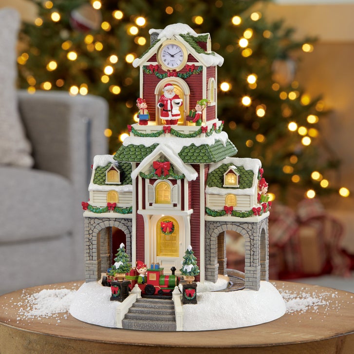 クリスマス LED 置物 音楽 コストコ Santa's Workshop with Music | Costco