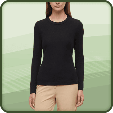 Banana Republic Women's Ribbed Crewneck Long Sleeve T-shirt, 2-pack