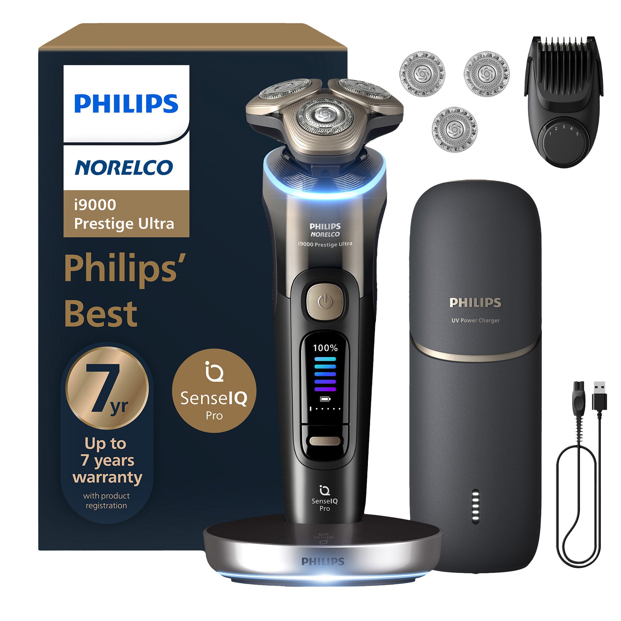 脱毛・除毛 PHILIPS i9000 Prestige Ultra XP9404 Philips Norelco i9000 Prestige Ultra Electric Wet and Dry Shaver