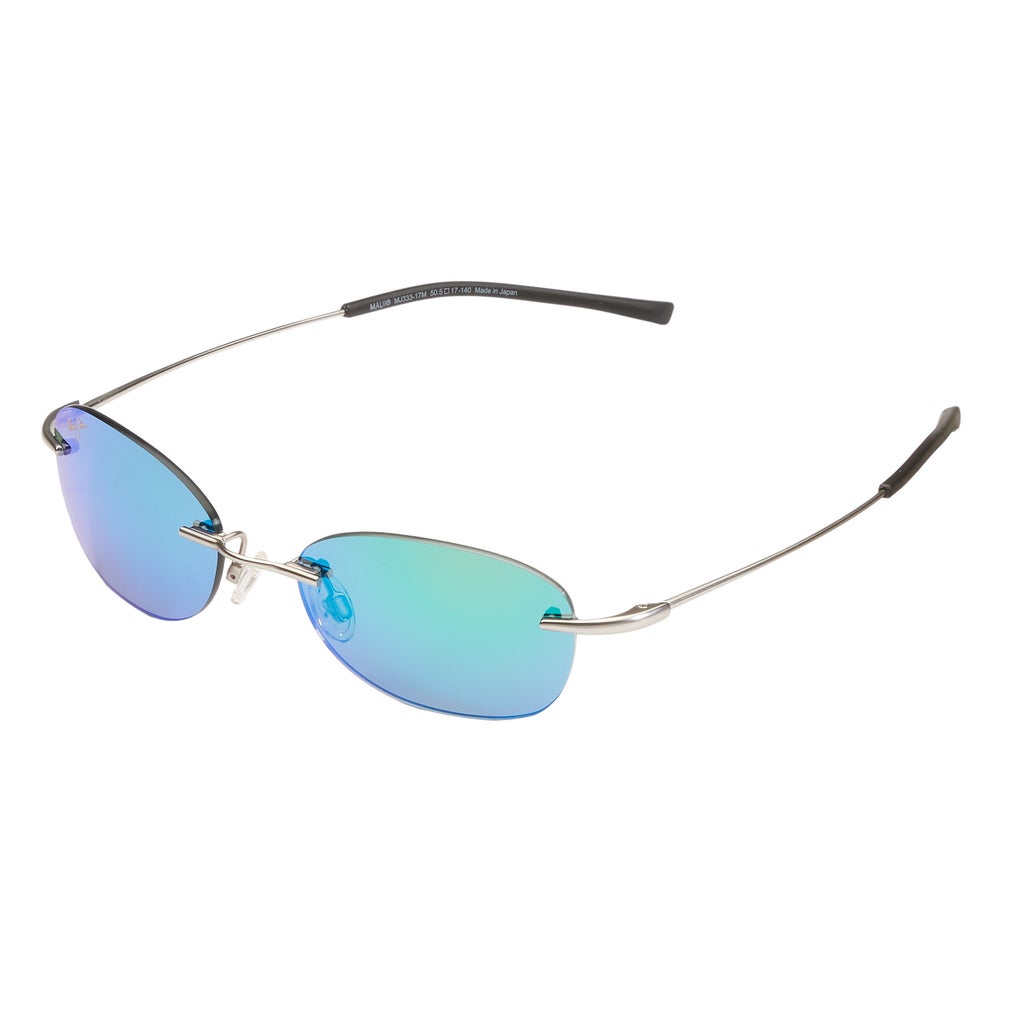 Maui Jim Aki Aki GM333-17M Matte Silver MAUIGreen Polarized