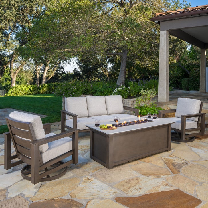 SunVilla Royce 4-piece Fire Outdoor Patio Seating Set | Costco
