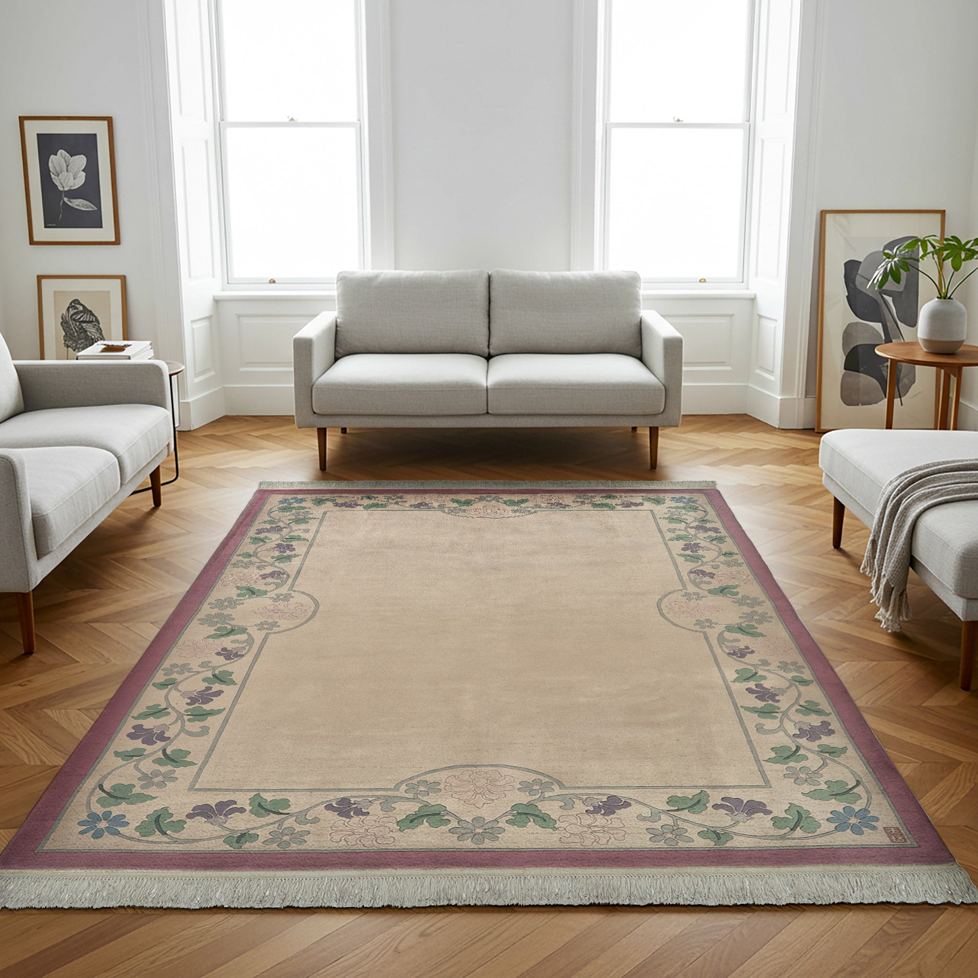 レトロウッドタグ　7枚　No.1013 Pagoda Hand Knotted Rug Collection, Zurich Rose | Costco