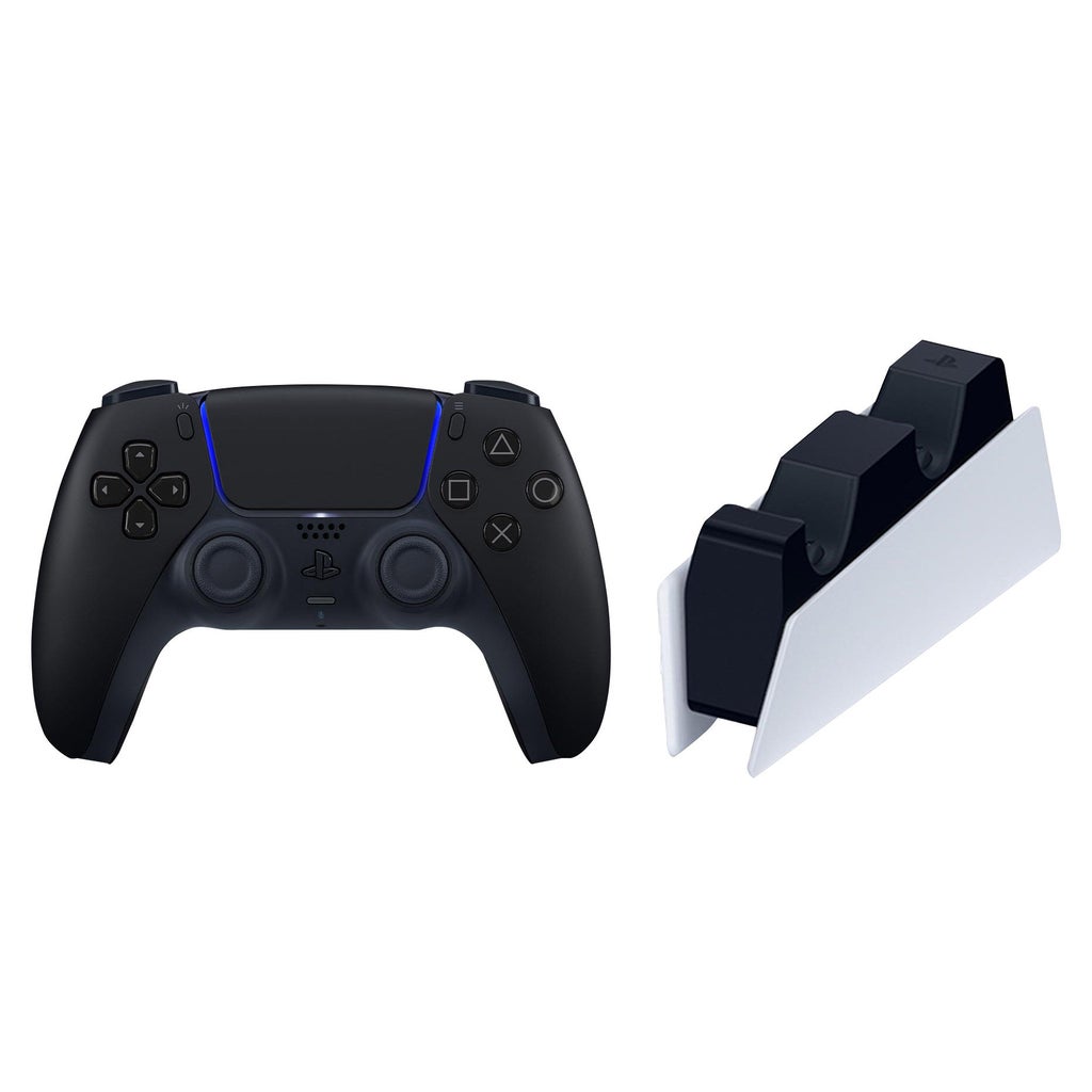 PlayStation 5 DualSense Midnight Black Wireless Controller and Charging ...
