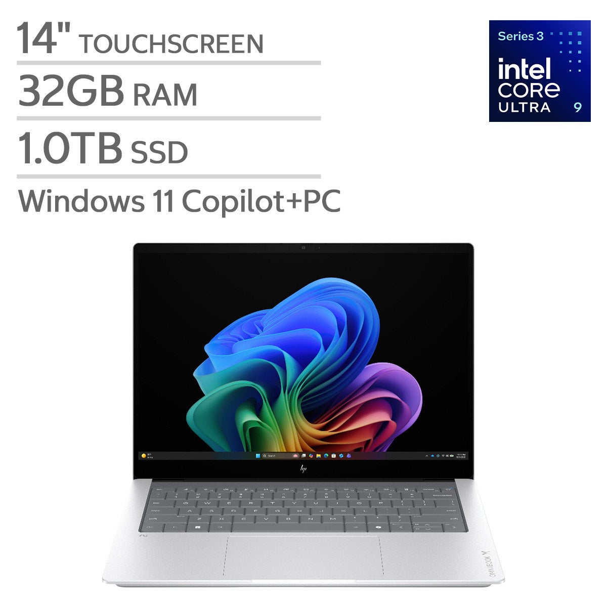 HP OmniBook X 14" Touchscreen Laptop — Intel Core Ultra 9 386H — Copilot+