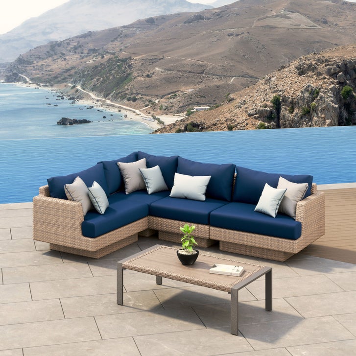 costco portofino umbrella hole patio table Sova Modern Aluminum Outdoor Sofa Set with Swivel Chairs, Black Frame – Sunsitt Signature Outdoor REPLACEMENT CANOPY TOP ONLY Rattan Garden Furniture Round Outdoor