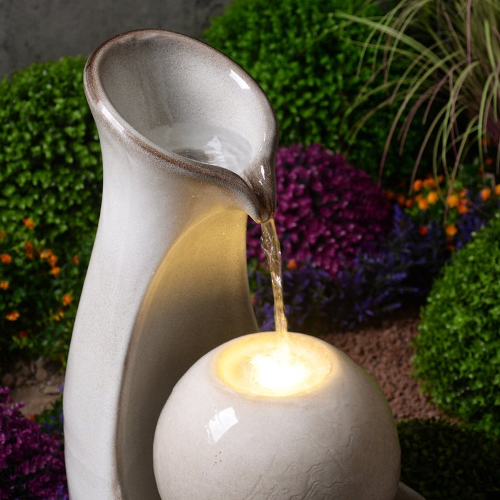 Fontaine en céramique avec lumières - Ivoire Elegance | Costco
