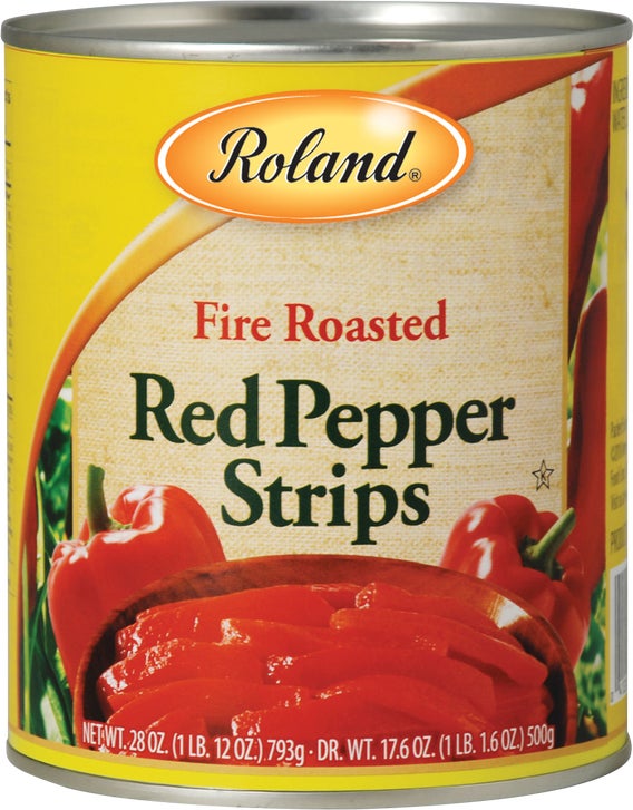 Roland Fire Roasted Red Pepper Strips, 28 oz | Costco