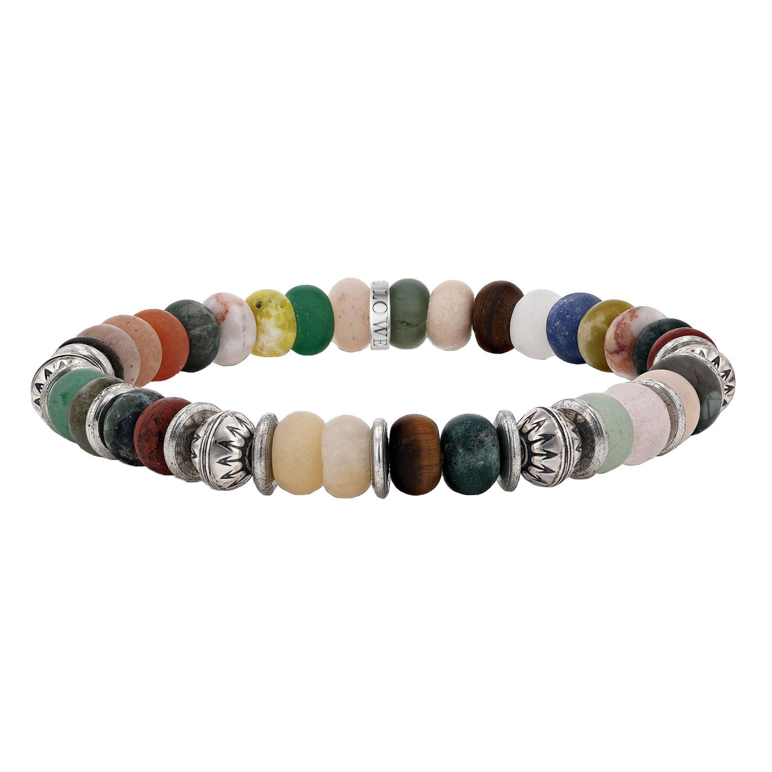 share spiritブレスレット Mr. Lowe by Sheryl Lowe Matte Mixed Gemstone Beaded Bracelet | Costco
