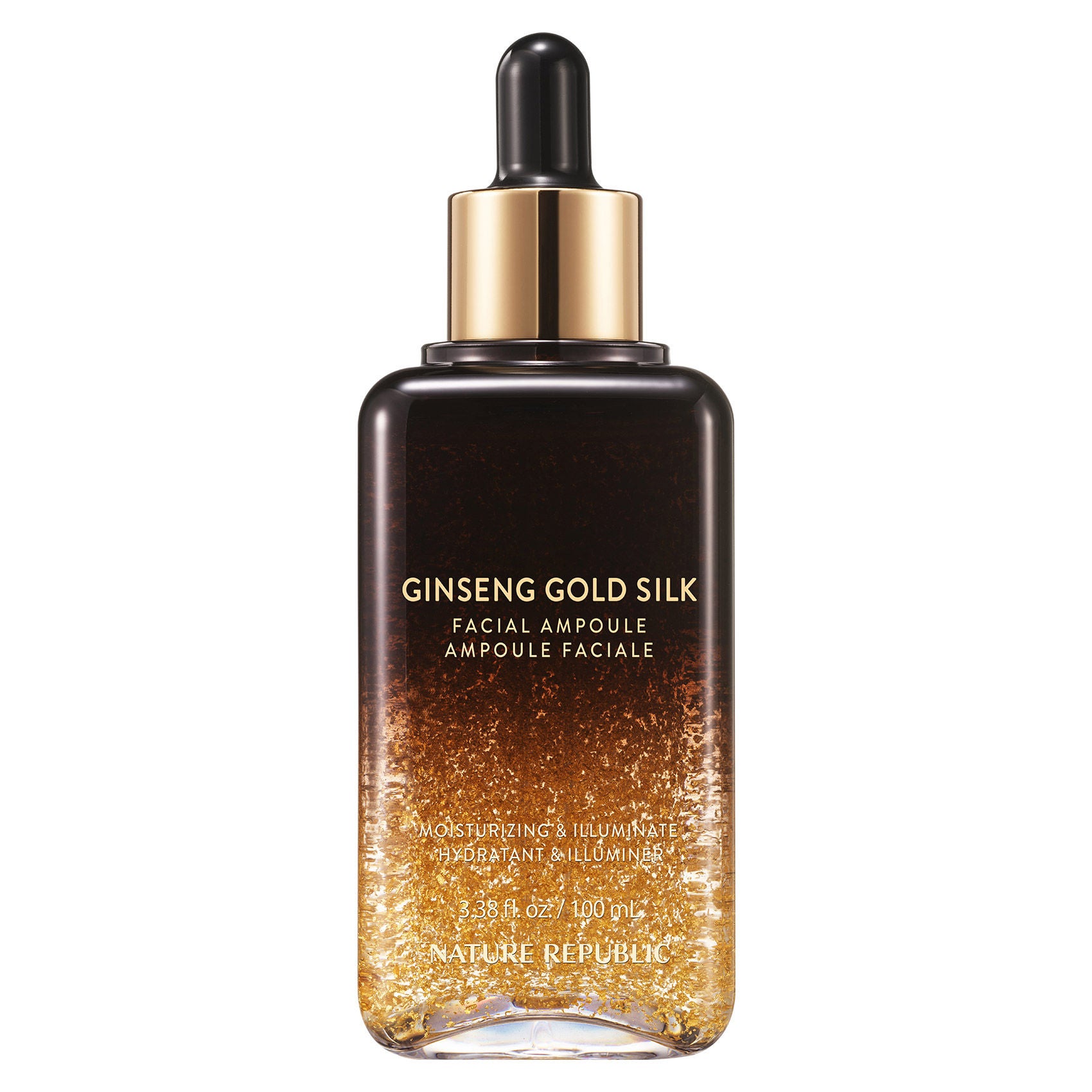 NATURE REPUBLIC GINSENG GOLD SILK 24K AMPOULE, 3.38 FL OZ